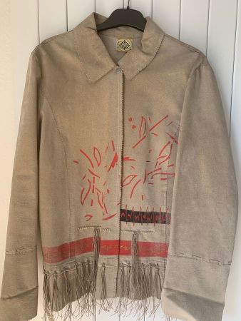Veste cuir «  indienne »